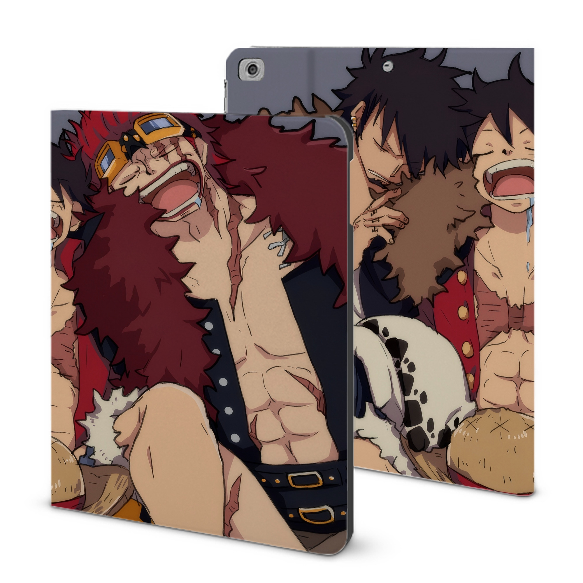 （画像用） ワンピース ONE PIECE IPad ケース ブック型 PUレザー TPU 耐衝撃 軽量 薄型 ペン収納なし 全面保護 IPad 各モデル対応